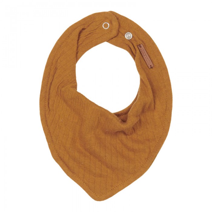 Baveta bandana dublata - Pure Ochre Spice - Little Dutch