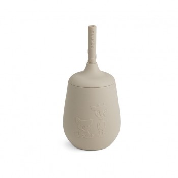 Pahar cu pai din silicon - Adita - Cobblestone - Nuuroo