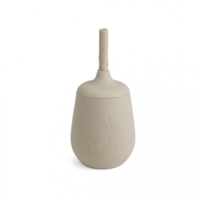 Pahar cu pai din silicon - Adita - Cobblestone - Nuuroo