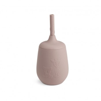 Pahar cu pai din silicon - Adita - Woodrose - Nuuroo