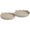 Set 2 farfurii din silicon Akila - Giraffe - Cobblestone - Nuuroo