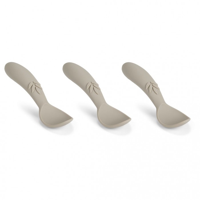 Set 3 lingurite din silicon Ella - Cobblestone -  Nuuroo
