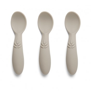 Set 3 lingurite din silicon Ella - Cobblestone -  Nuuroo