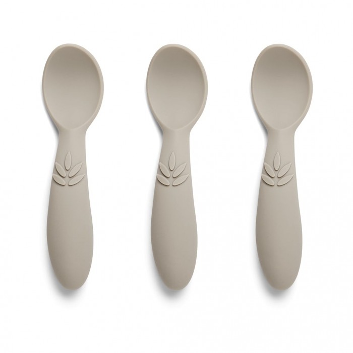 Set 3 lingurite din silicon Ella - Cobblestone -  Nuuroo