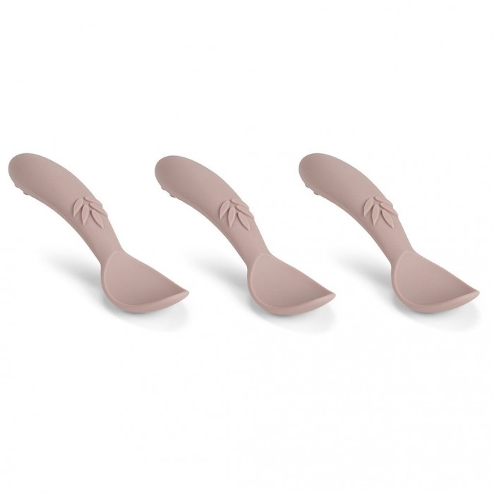 Set 3 lingurite din silicon Ella - Woodrose -  Nuuroo