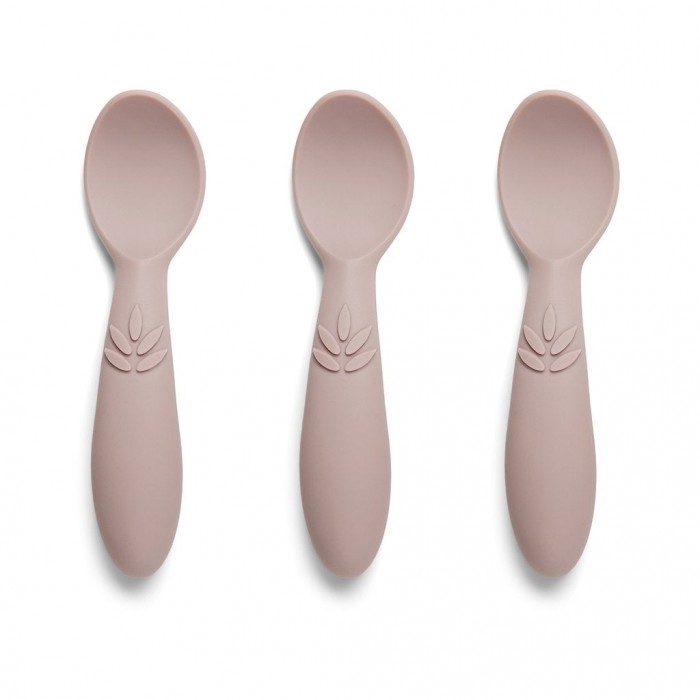 Set 3 lingurite din silicon Ella - Woodrose -  Nuuroo