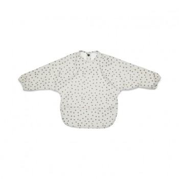 Baveta impermeabila cu maneci Luna - Cream leaf - Nuuroo