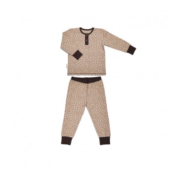 Pijama din bumbac organic pentru copii - Sara - Mixed Leaf  - Nuuroo Pijama din bumbac organic pentru copii - Sara - Mixed Leaf  - Nuuroo