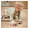 Pijama din bumbac organic pentru copii - Sara - Light green - Space - Nuuroo