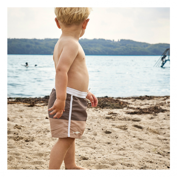 Sort de baie pentru copii cu protectie UV 50+ - Milo - Light Brown/Warm Green - Nuuroo