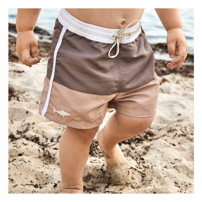 Sort de baie pentru copii cu protectie UV 50+ - Milo - Light Brown/Warm Green - Nuuroo