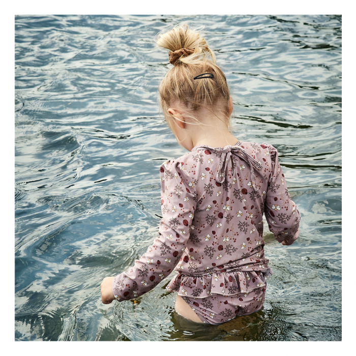 Bluza cu maneca lunga cu protectie UV 50+ - Anne - Sand Flower Bee - Nuuroo