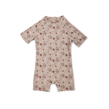 Costum de baie intreg cu maneci scurte - Dia - Sand Flower Bee - Nuuroo Costum de baie intreg cu maneci scurte - Dia - Sand Flower Bee - Nuuroo