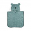 Poncho cu gluga din bumbac organic Adelin - Koala - Lead - Nuuroo