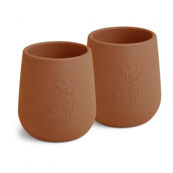 Set de 2 pahare din silicon - Abel - Caramel Cafe - Nuuroo