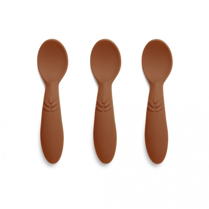 Set 3 lingurite din silicon Ella - Caramel Cafe - Nuuroo