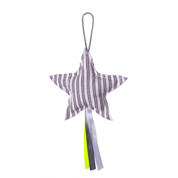 Stea decorativa din bumbac organic - Stripes Grey - Kikadu Truly Organic Stea decorativa din bumbac organic - Stripes Grey - Kikadu Truly Organic