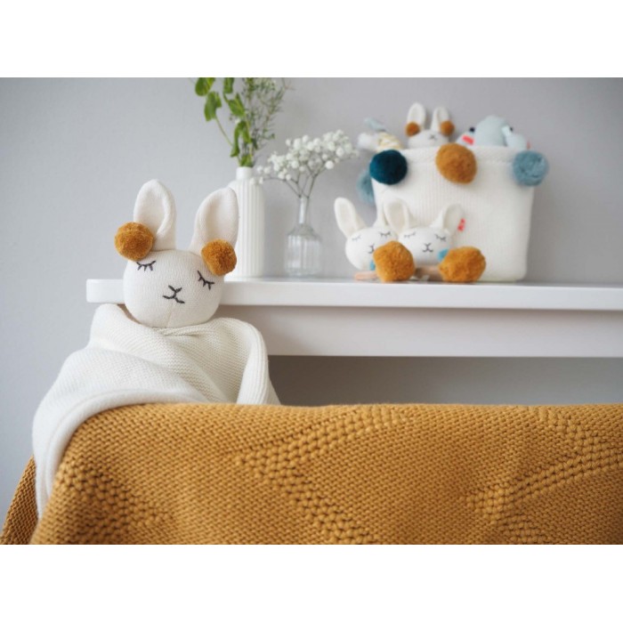 Doudou comforter din tricot bumbac organic - lama - Kikadu Truly Organic