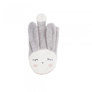 Manusa pentru baie din bumbac organic - iepuras gri - Kikadu Truly Organic