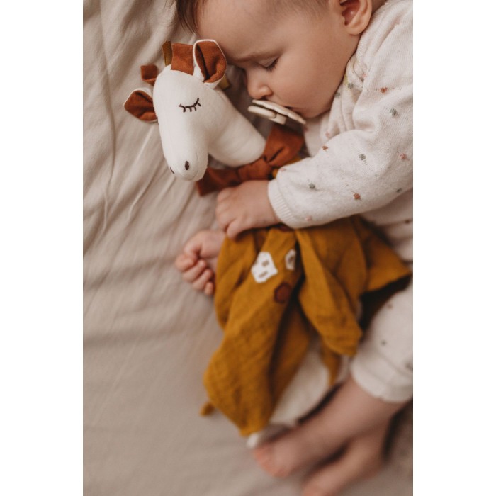 Doudou comforter din muselina din bumbac organic - girafa - Kikadu Truly Organic