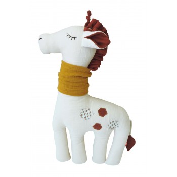 Perna decorativa din bumbac organic - Girafa - Kikadu Truly Organic