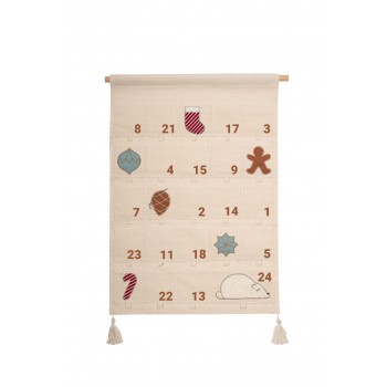 Calendar de Advent din bumbac organic - Urs polar - Kikadu Truly Organic
