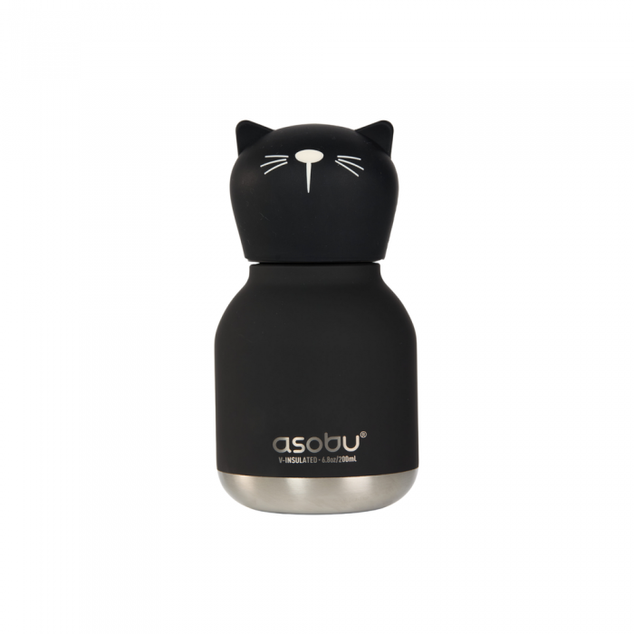 Sticla termos din otel inoxidabil - MINI BESTIE - Black Cat - Asobu