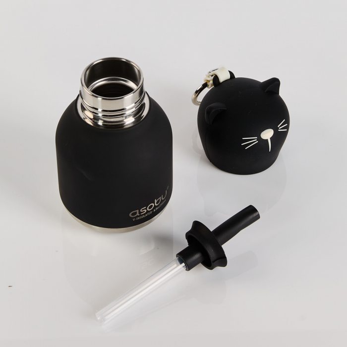Sticla termos din otel inoxidabil - MINI BESTIE - Black Cat - Asobu