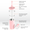 Cana termos 2 IN 1cu izolare tripla - MARINA - Pastel Peach - Asobu
