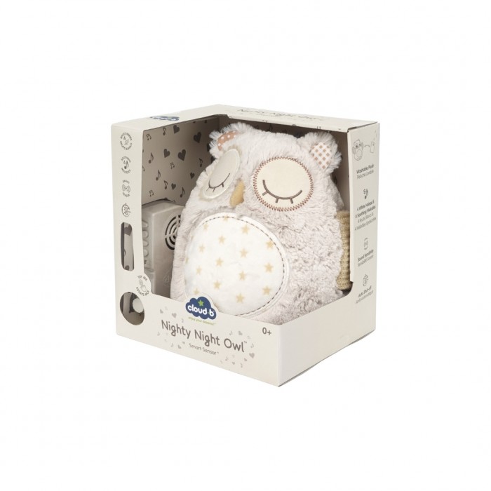 Jucarie de plus cu white noise si senzor de miscare - Nighty Night Owl - Cloud b