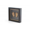 Kit amprenta 3D pentru bebelusi cu rama de lemn - Black Bronze - HAPPY HANDS - Dooky