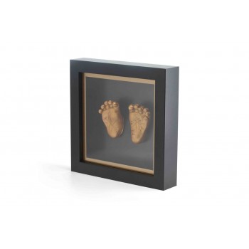 Kit amprenta 3D pentru bebelusi cu rama de lemn - Black Bronze - HAPPY HANDS - Dooky