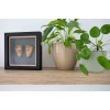 Kit amprenta 3D pentru bebelusi cu rama de lemn - Black Bronze - HAPPY HANDS - Dooky