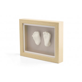 Kit amprenta 3D pentru bebelusi cu rama de lemn - HAPPY HANDS - Dooky