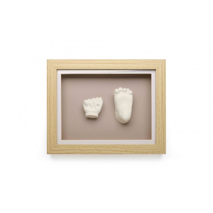 Kit amprenta 3D pentru bebelusi cu rama de lemn - HAPPY HANDS - Dooky