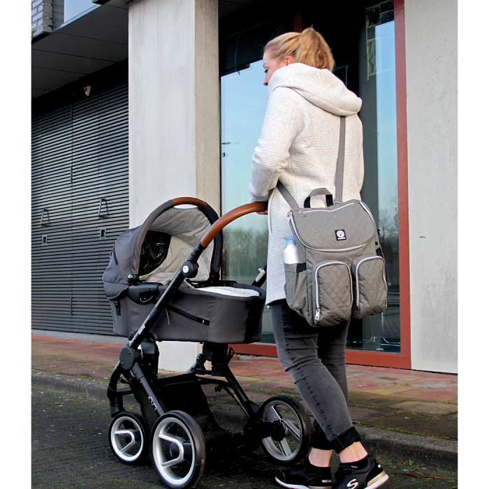 Geanta de maternitate 2 in 1 - Grey Melange - Dooky