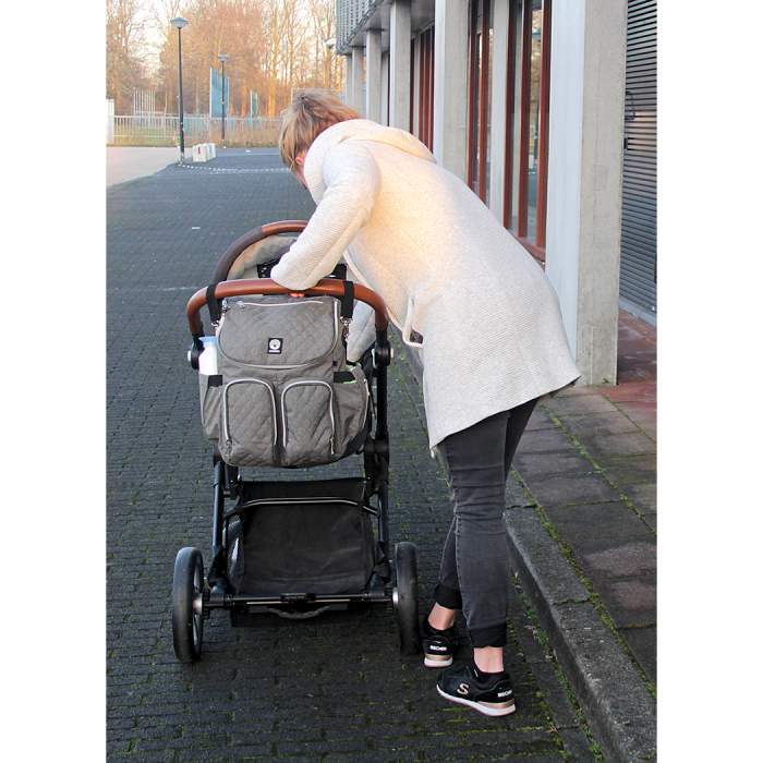 Geanta de maternitate 2 in 1 - Grey Melange - Dooky