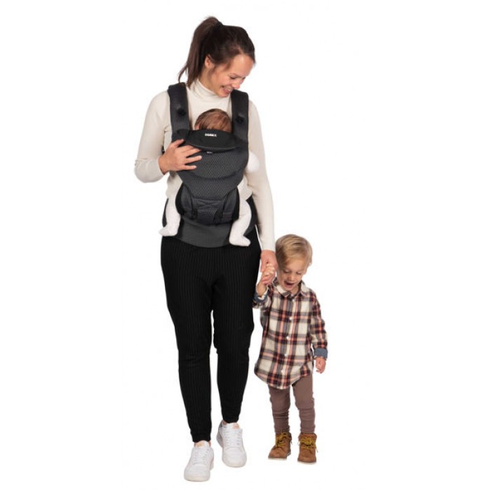 Marsupiu ergonomic pentru bebelusi - Black - Dooky