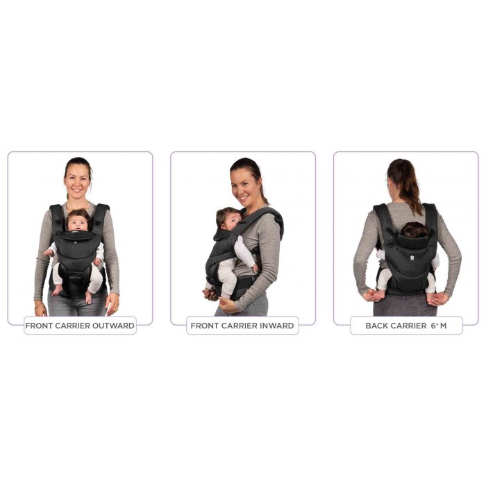 Marsupiu ergonomic pentru bebelusi - Black - Dooky