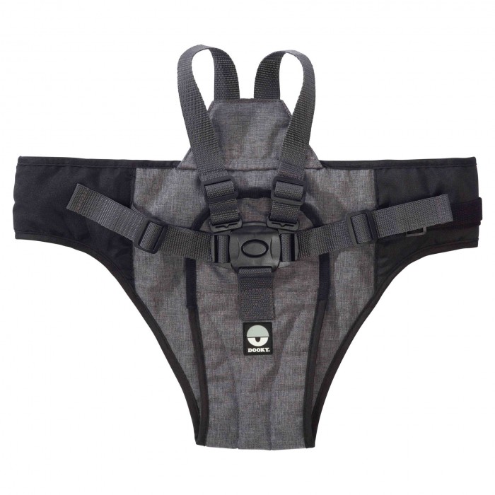 Scaun de masa pentru calatorie  - Black Grey Melange - Dooky