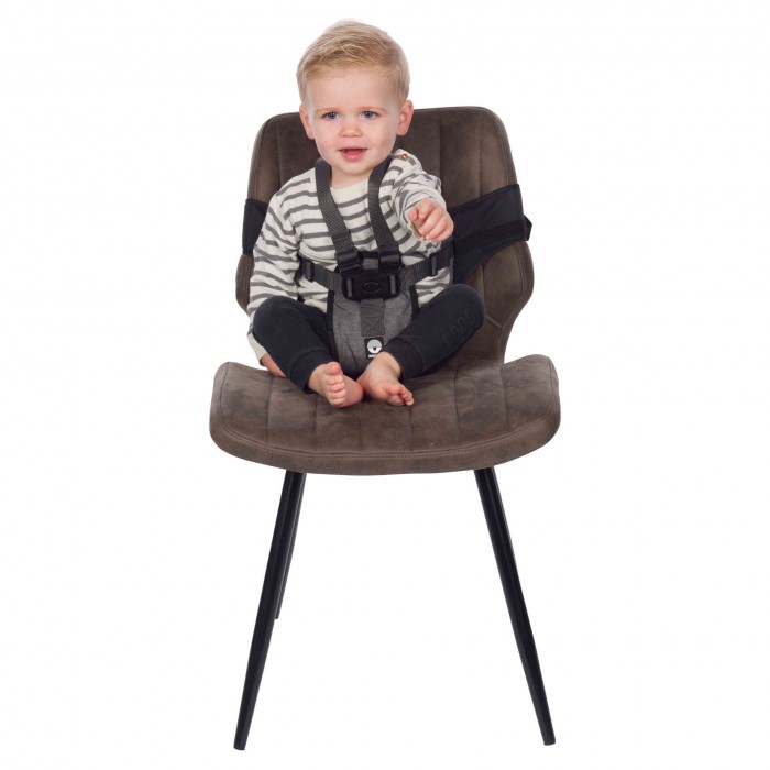 Scaun de masa pentru calatorie  - Black Grey Melange - Dooky