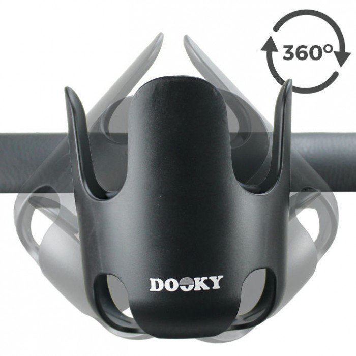 Suport universal de sticla pentru carucior  - Black - Dooky