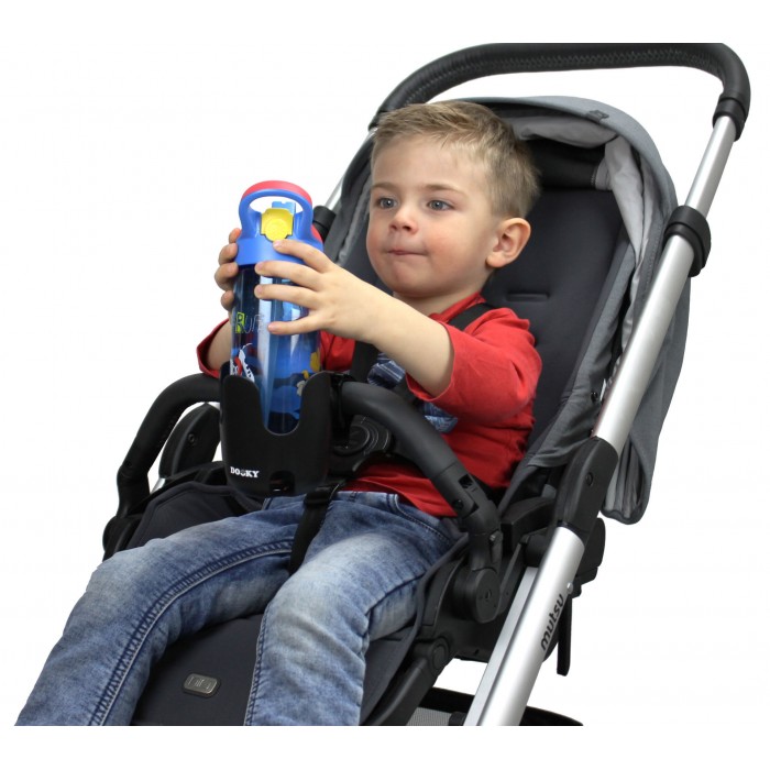 Suport universal de sticla pentru carucior  - Black - Dooky