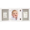Cutie pentru amintirile bebelusului cu kit amprenta 2D - Triple Frame White - Dooky
