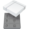 Cutie pentru amintirile bebelusului cu kit amprenta 2D - Triple Frame White - Dooky