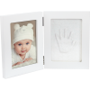 Cutie pentru amintirile bebelusului cu kit amprenta 2D - Double Frame White - Dooky