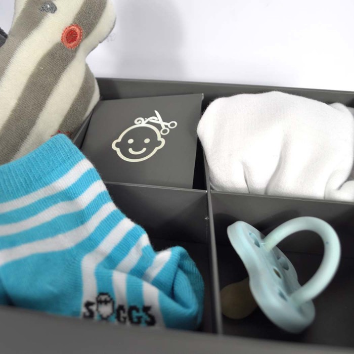 Cutie pentru amintirile bebelusului cu kit amprenta 2D - Triple Frame White - Dooky