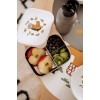 Caserola din otel inoxidabil cu capac din silicon - Girafe Natural - Kikadu Truly Organic