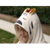 Poncho pentru baie din bumbac organic - Zebra - Kikadu Truly Organic
