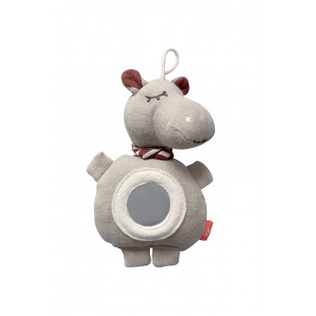 Jucarie senzoriala din bumbac organic cu inel - Hippo - Kikadu Truly Organic Jucarie senzoriala din bumbac organic cu inel - Hippo - Kikadu Truly Organic